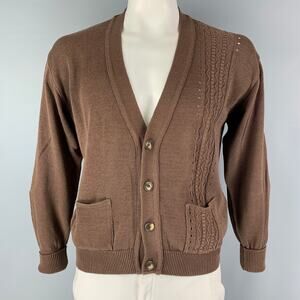 SEDUCTION de NICOLE Size L Brown Knit V-Neck Cardigan